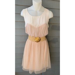 Lush sundress and sunflower woven belt